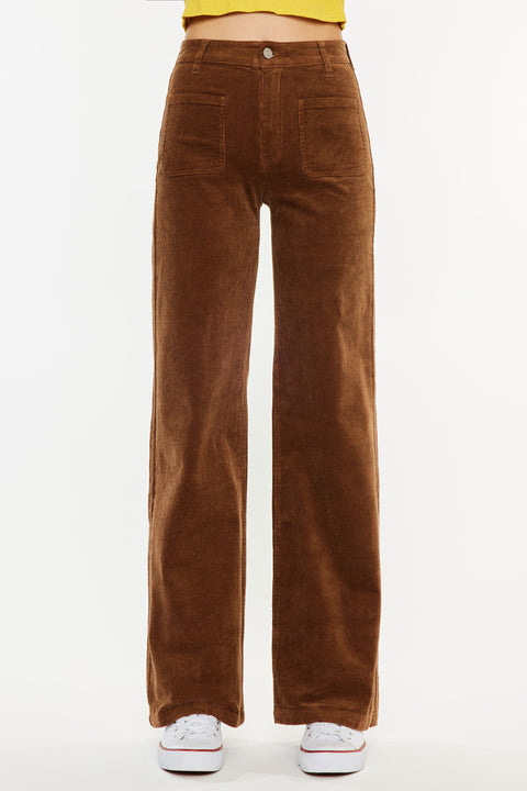 Saturn Ultra High Rise Wide Leg Corduroy Pants - Official Kancan USA