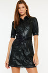 Neva Faux Leather Dress - Official Kancan USA