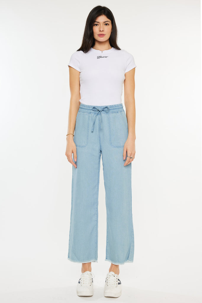 Milly High Rise Cropped  Wide Leg Jeans - Official Kancan USA