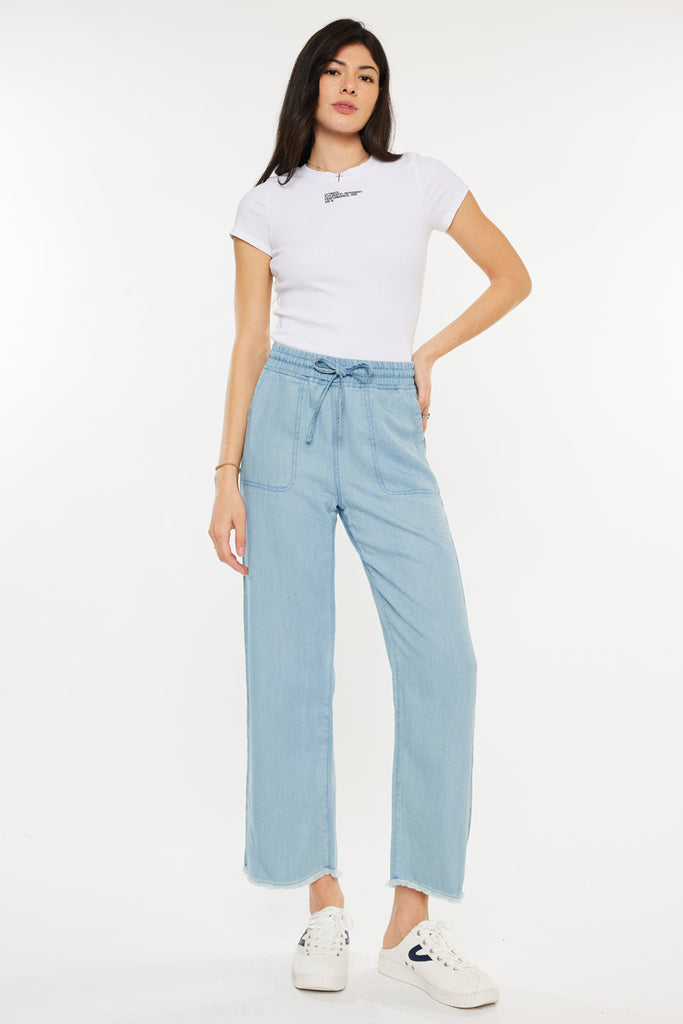 Milly High Rise Cropped  Wide Leg Jeans - Official Kancan USA