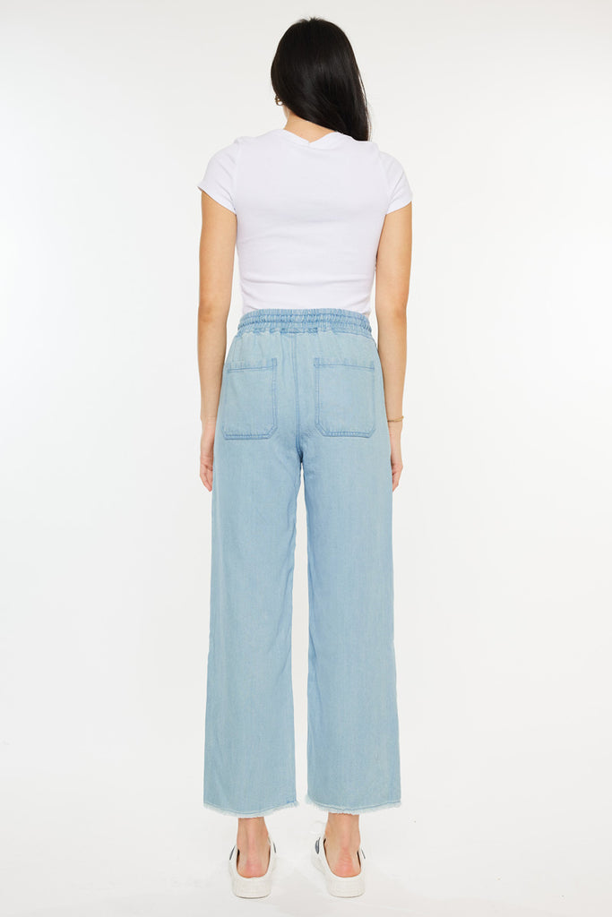 Milly High Rise Cropped  Wide Leg Jeans - Official Kancan USA