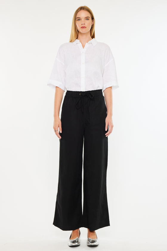 Christy Ultra High Rise Linen Paperbag Wide Pants