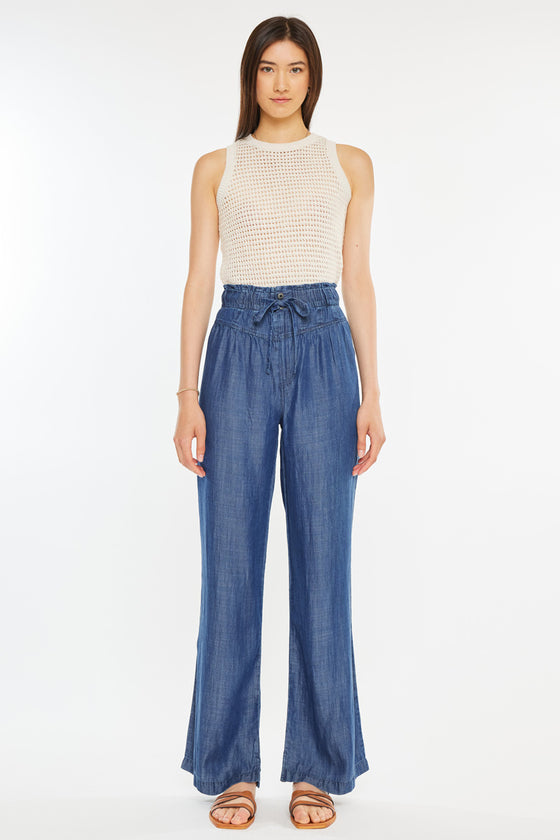 Katy High Rise Paperbag Wide leg Jeans