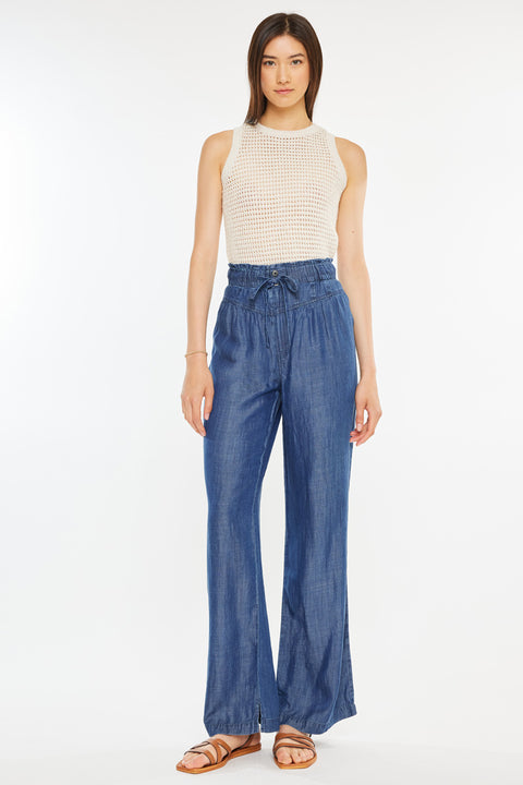 Katy High Rise Paperbag Wide leg Jeans