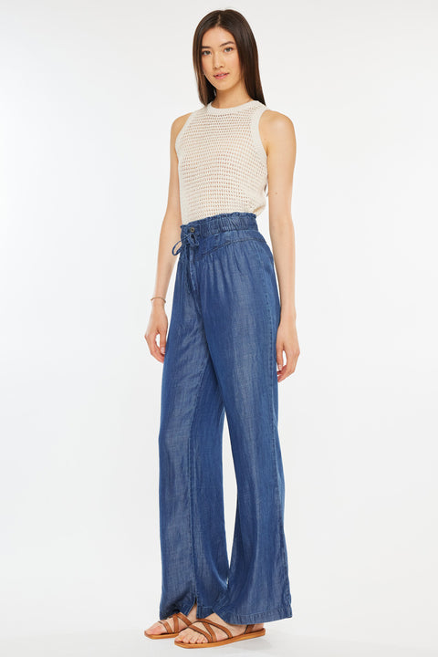 Katy High Rise Paperbag Wide leg Jeans