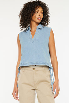  Bianca V-Neck Sleeveless Shirt