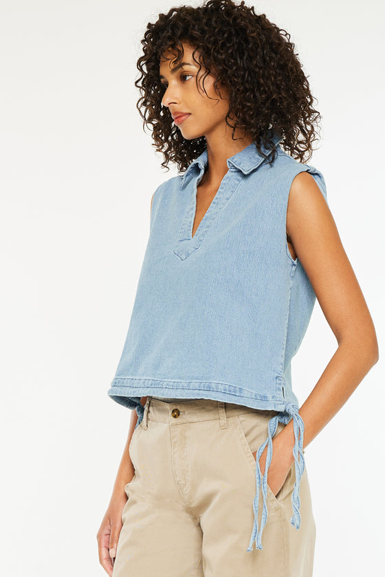 Bianca V-Neck Sleeveless Shirt