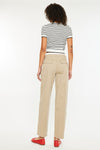 Francine Mid Rise Double Waistband Straight Pants