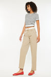 Francine Mid Rise Double Waistband Straight Pants