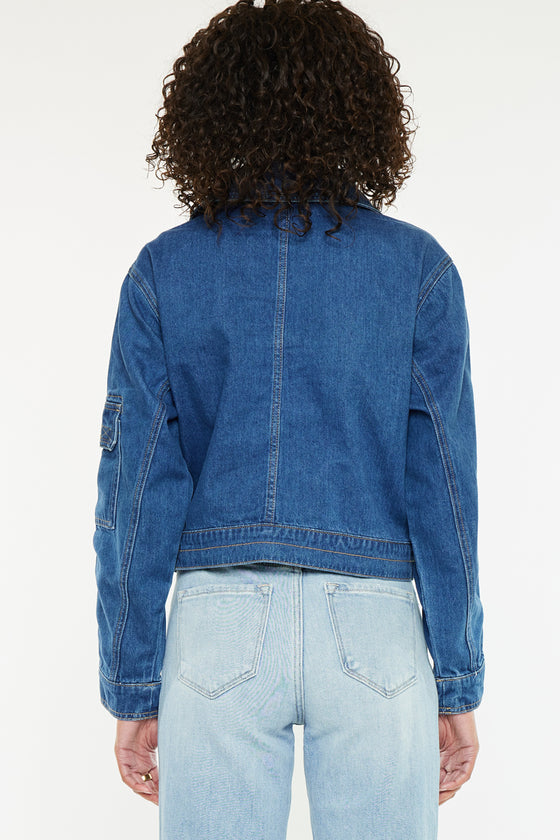 Jailene Denim Windbreaker Jacket