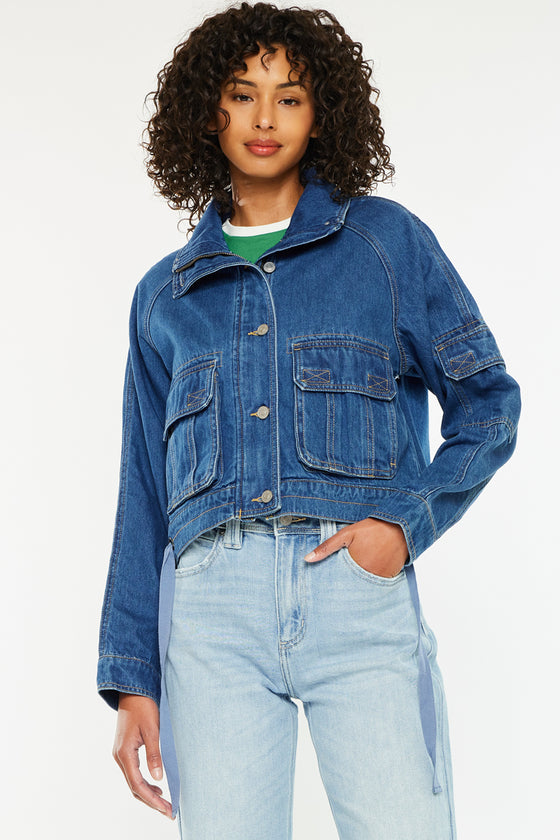 Jailene Denim Windbreaker Jacket