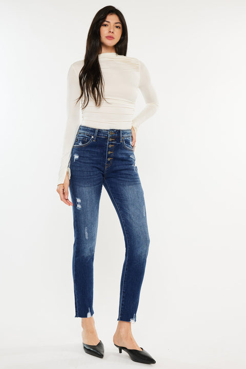 Kelsey High Rise Cigarette Leg Jeans - Official Kancan USA