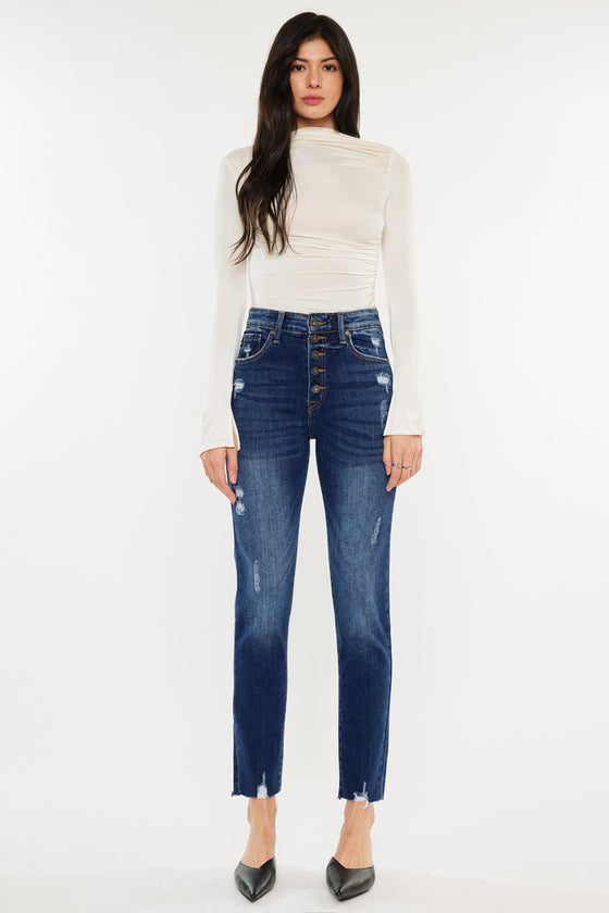 Kelsey High Rise Cigarette Leg Jeans - Official Kancan USA