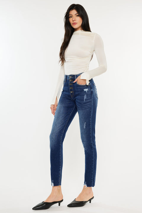 Kelsey High Rise Cigarette Leg Jeans - Official Kancan USA