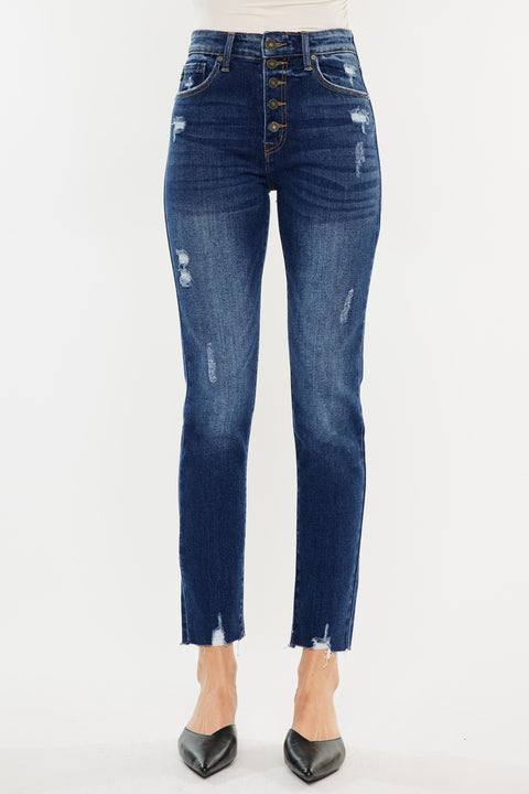 Kelsey High Rise Cigarette Leg Jeans - Official Kancan USA