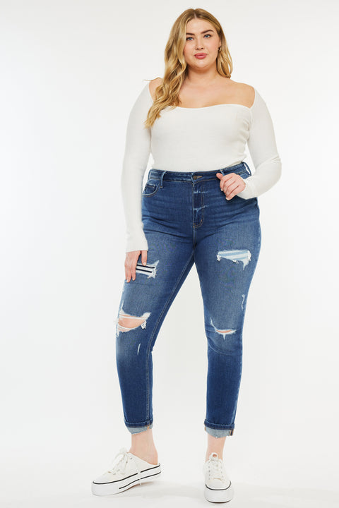 Carly High Rise Ankle Skinny Jeans (Plus Size) - Official Kancan USA