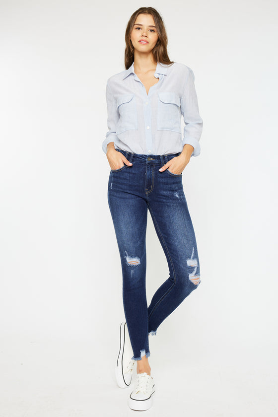 Fiora Mid Rise Ankle Skinny Jeans - Official Kancan USA