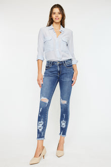  Trixie Mid Rise Ankle Skinny Jeans - Official Kancan USA