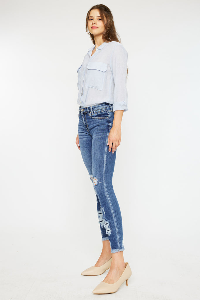 Trixie Mid Rise Ankle Skinny Jeans - Official Kancan USA