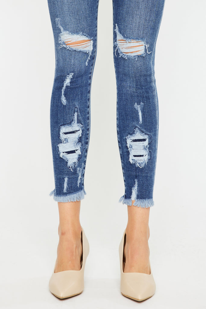 Trixie Mid Rise Ankle Skinny Jeans - Official Kancan USA