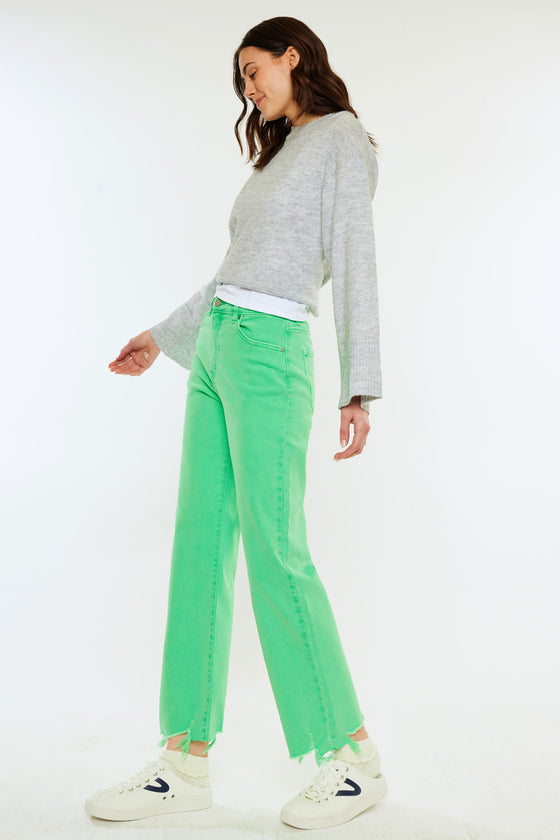 Maliha High Rise Slim Wide Leg Jeans - Official Kancan USA