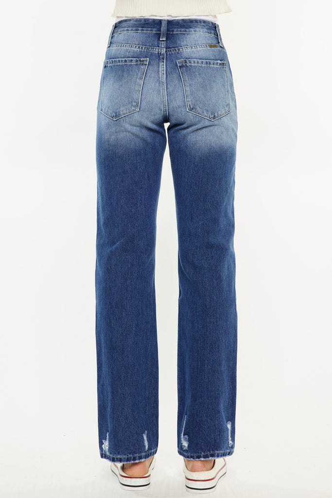 Ashland High Rise Slim Straight Leg Jeans - Official Kancan USA