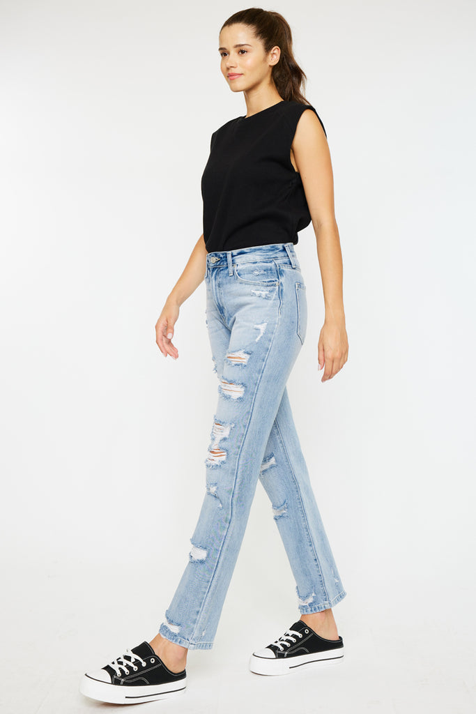 Ashland High Rise Slim Straight Jeans - Official Kancan USA