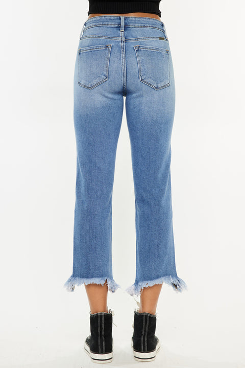 Zuzanna High Rise Crop Straight Leg Jeans - Official Kancan USA