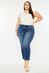 Candice Mid Rise Slim Straight Fit Jeans (Plus Size)