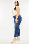 Candice Mid Rise Slim Straight Fit Jeans (Plus Size)