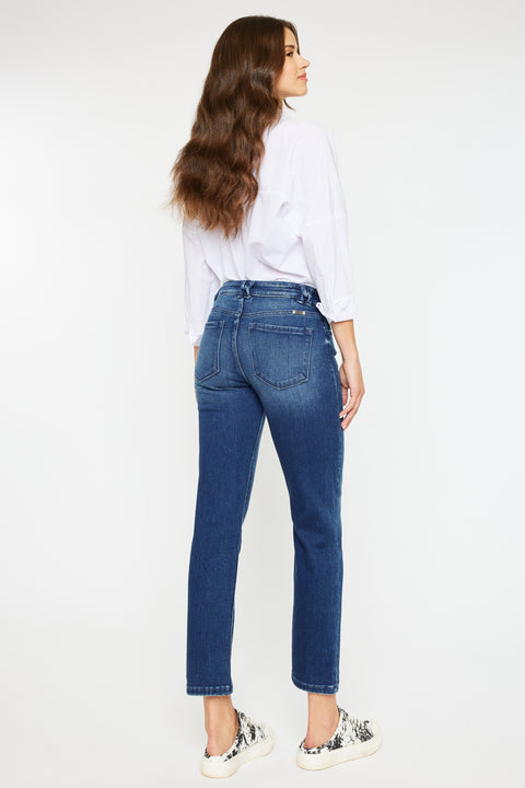 Dolores  Mid Rise Slim Straight Fit Jeans - Official Kancan USA