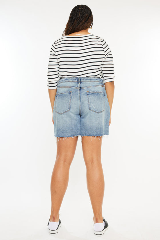 June High Rise Shorts (Plus Size) - Official Kancan USA