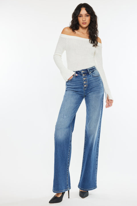 Celine Ultra High Rise 90's Flare Jeans