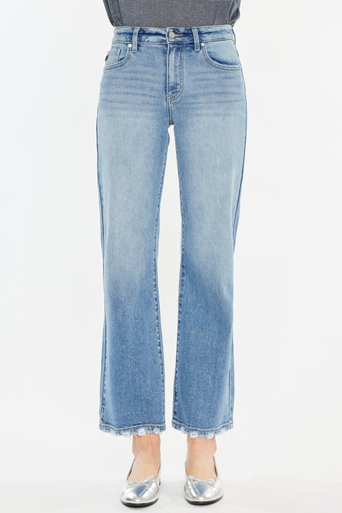 Melissa High Rise Slim Wide Leg Jeans