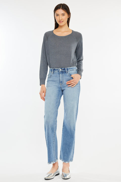 Melissa High Rise Slim Wide Leg Jeans