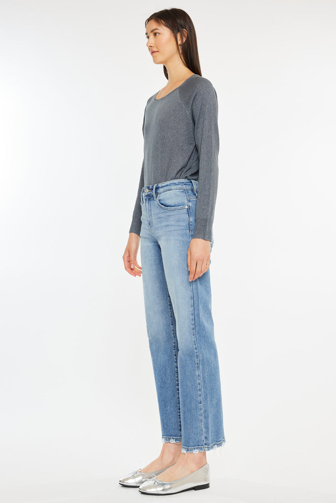 Melissa High Rise Slim Wide Leg Jeans