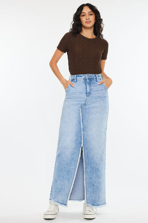 Anette High Rise Maxi Denim Skirt