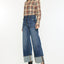 Beanie High Rise Ankle Wide Leg Jeans