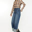 Beanie High Rise Ankle Wide Leg Jeans