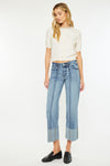 Margret Mid Rise Cropped Wide Leg Jeans