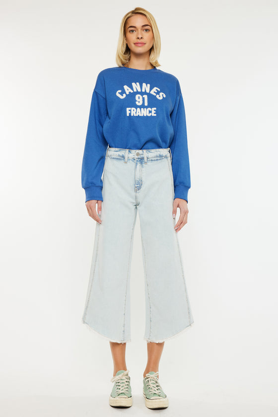 High Rise Crop Gaucho Pants