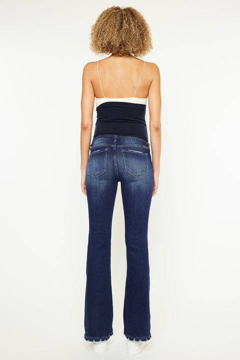 Fidely Maternity Patched Flare Jeans - Official Kancan USA