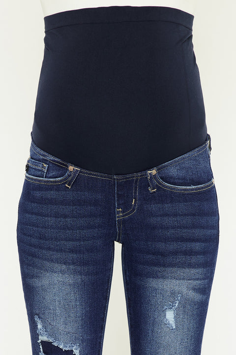 Fidely Maternity Patched Flare Jeans - Official Kancan USA