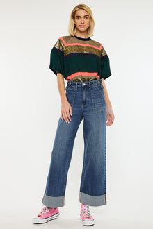  Haylee Ultra High Rise 90's Wide Leg Trousers Jeans