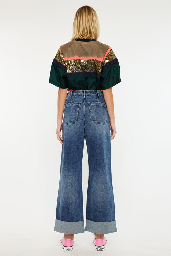 Haylee Ultra High Rise 90's Wide Leg Trousers Jeans