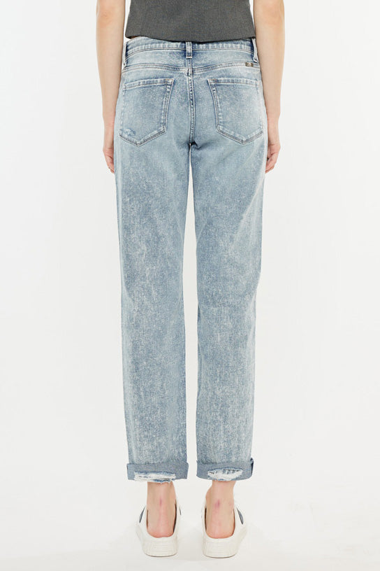 Alena Mid Rise Slim Boyfriend Jeans - Official Kancan USA