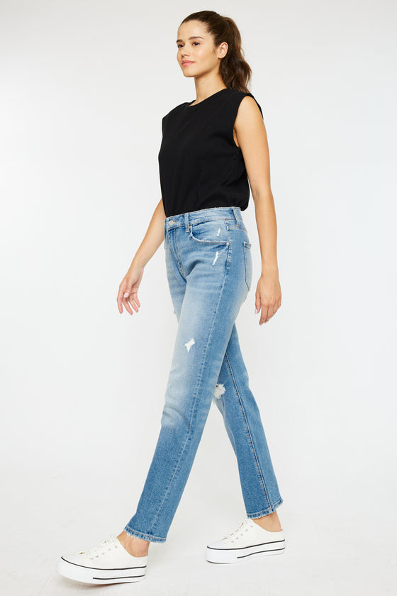 Mariko High Rise Slim Straight Jeans - Official Kancan USA