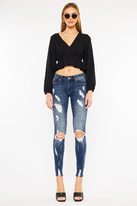 Cora Mid Rise Super Skinny Jeans - Official Kancan USA