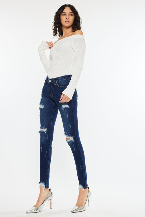 Cora Mid Rise Super Skinny Jeans