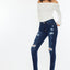 Cora Mid Rise Super Skinny Jeans